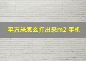 平方米怎么打出来m2 手机